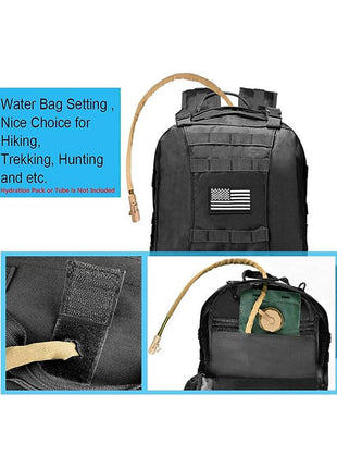 Military Backpack with Water Bag Setting for Outdoors 