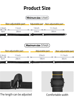 Adjustable Length 2 Point Sling Dimensions