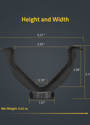 V Yoke Holder Shooting Rest Tripod Height and Width
