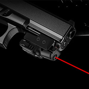 red laser sight handgun