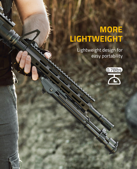 The bipod lightweight design for easy portability