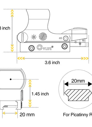 The red dot sight fits picatinny rail