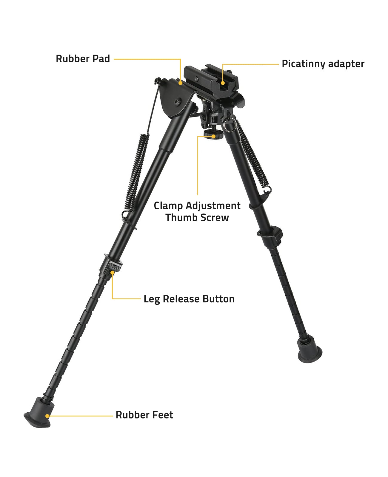 CVLIFE Bipod 913 Inches Rifle Bipod for Picatinny and Mrail