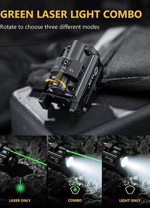 800 Lumens Green Laser Light Combo