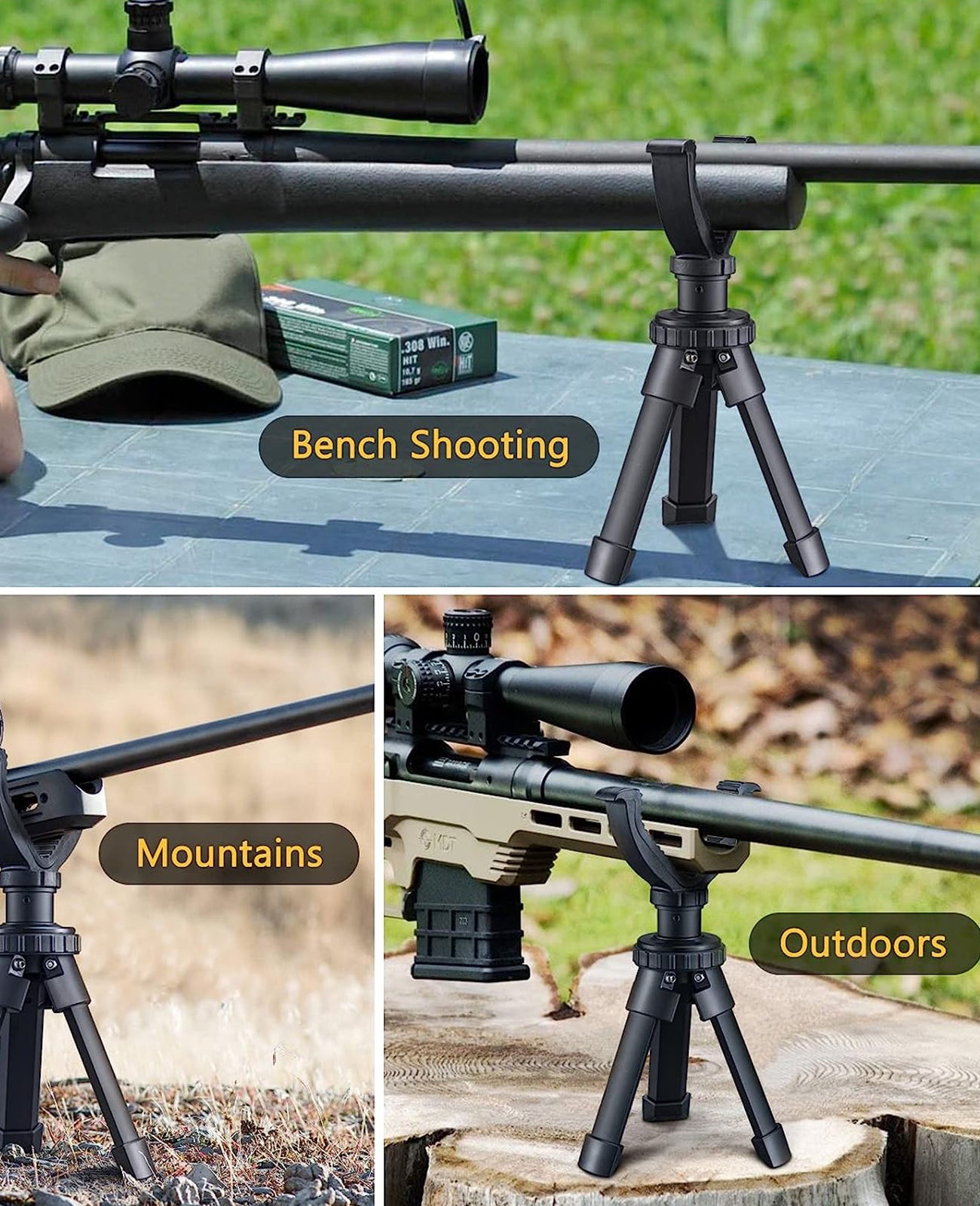 CVLIFE Shooting Rest Tripod Durable Adjustable Height Rifle Shooting T