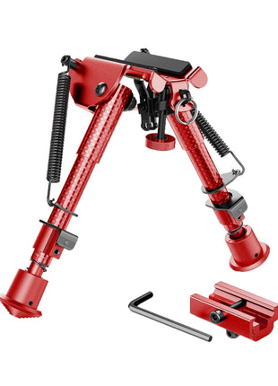 Carbon Fiber Red Bipod Picatinny Bipod with Adapter