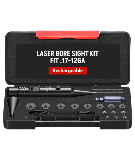 CVLIFE Rechargeable Red Laser Boresighter Kit for .17-12GA