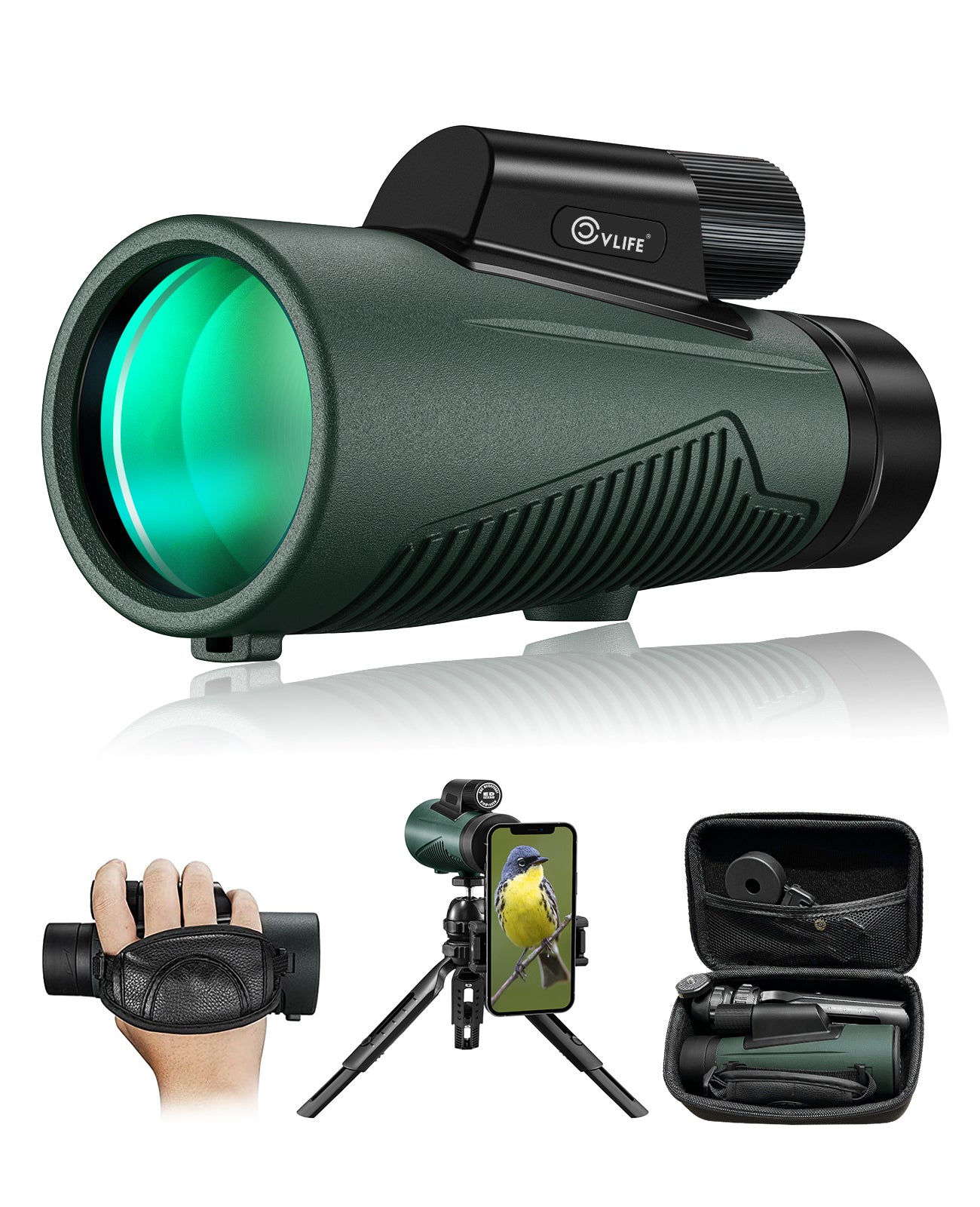 Vortex Telescope Vortex Solo Monocular Telescope, 12X50 High Power HD Monocular, FMC ...