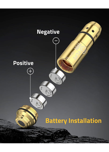 9mm laser bore sight with batteries