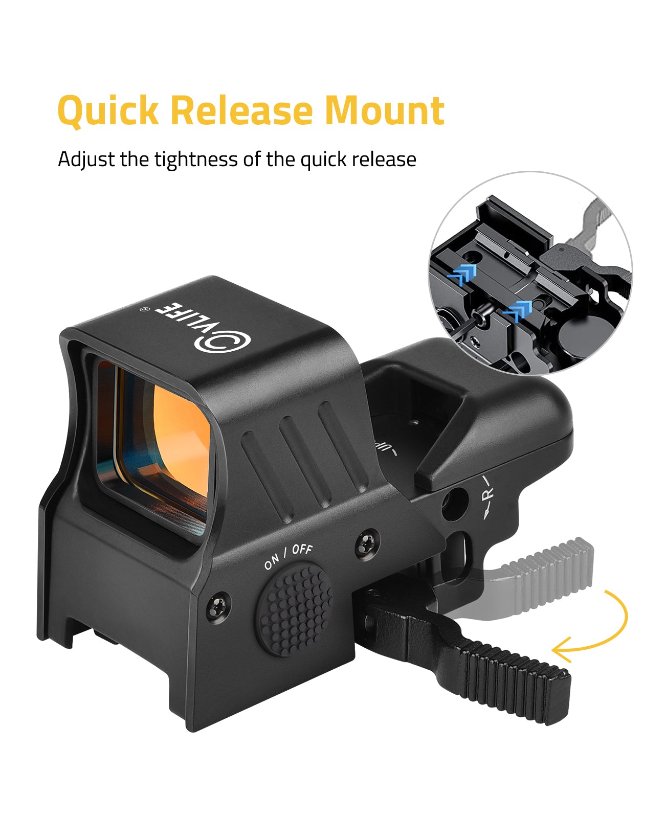 MidTen Red/Green Dot Sight - 4 Reticles (Dot, Circle, Crosshair) With Quick Detach Mount - 20mm Rail