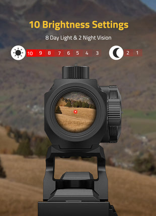 The Red Dot Sight With 10 Brightness Settings