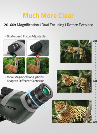 20-60x Magnification Birding Spotting Scope 