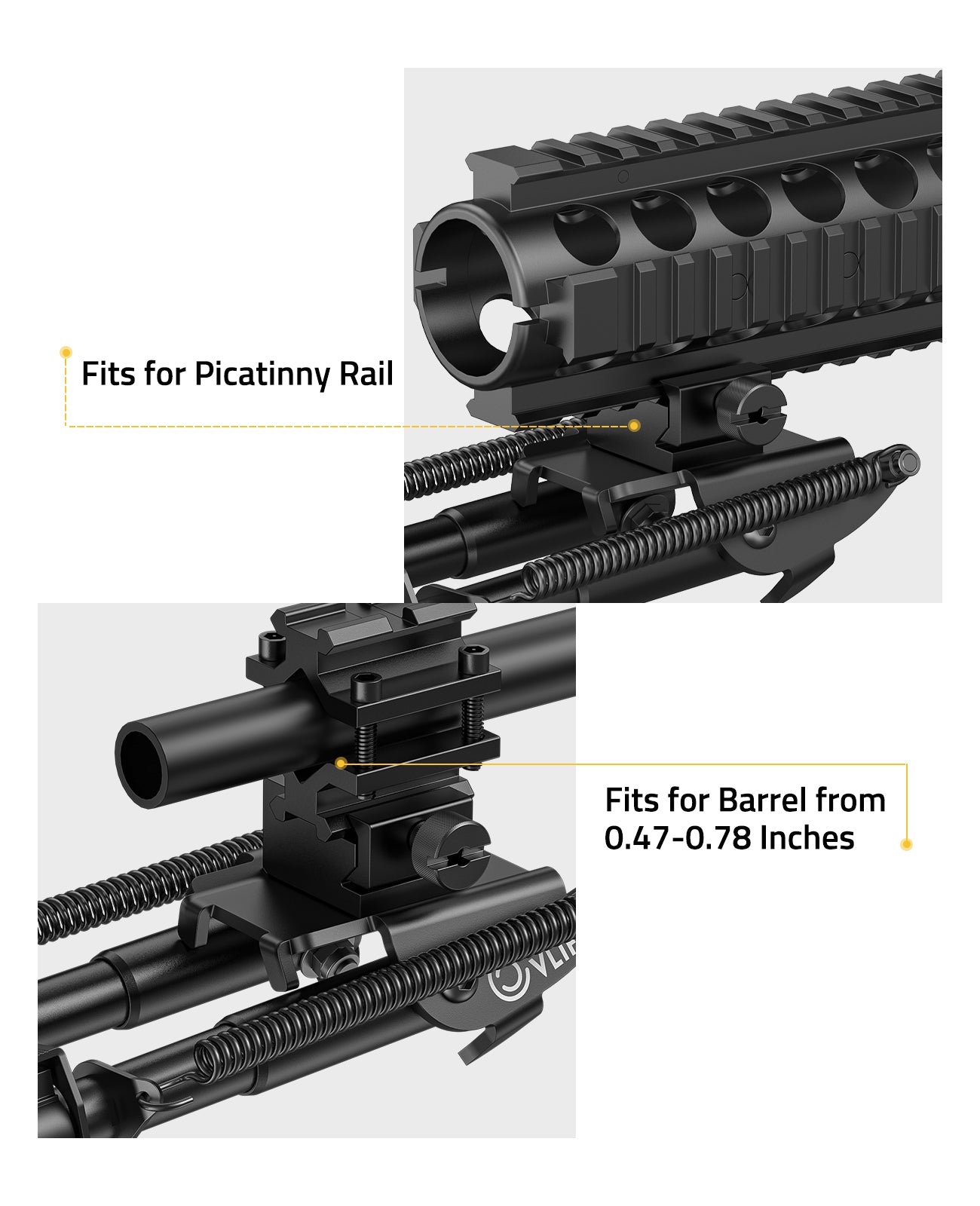 CVLIFE Bipied, 6-9 pouces Bipied pour fusil réglable Super CVLIFE Bipied, 6-9 pouces Bipied pour fusil réglable Super