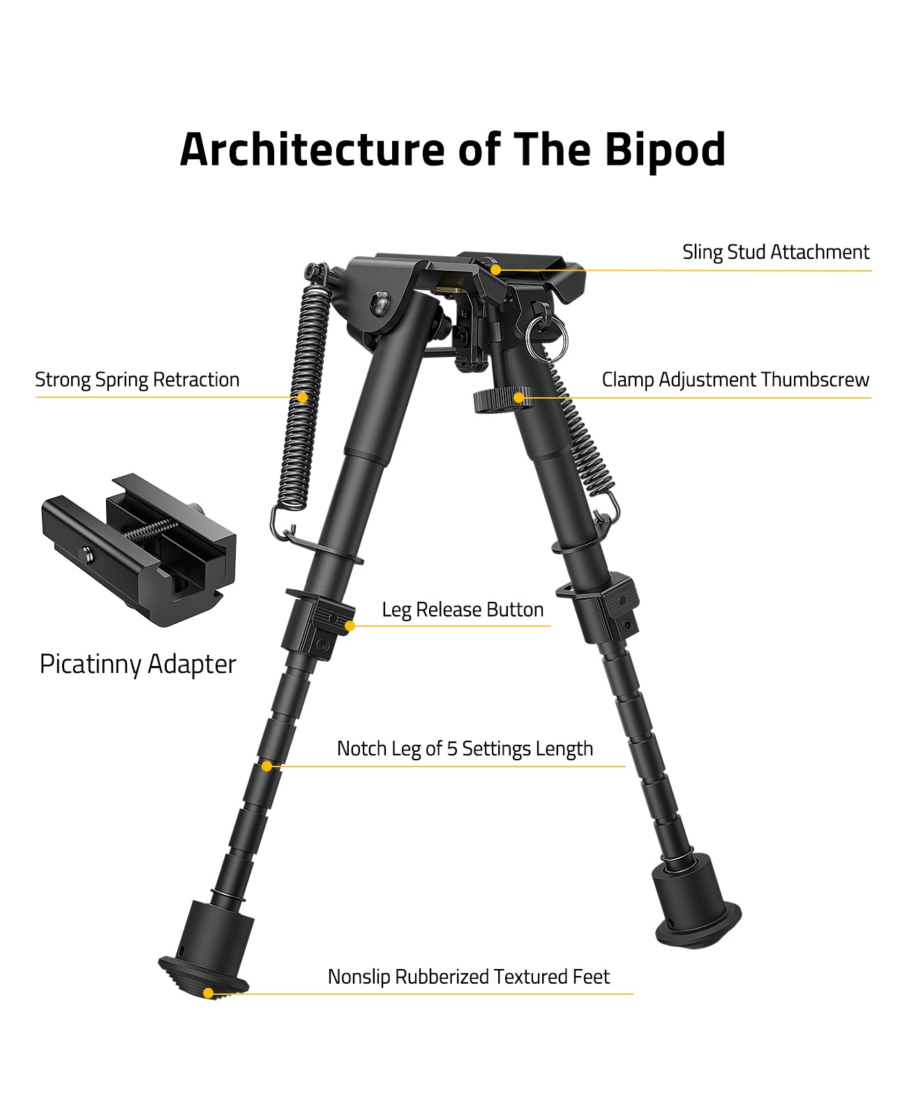 Bipode Zeadio F30-A4 Avec 3 Adaptateurs - Support Pour Téléphone, Appareil Photo, Caméra - Léger Et Réglable Bipode Zeadio F30-A4 Avec 3 Adaptateurs - Support Pour Téléphone, Appareil Photo, Caméra - Léger Et Réglable