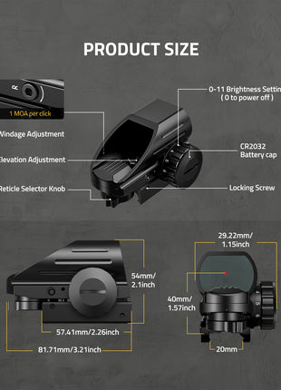 The structure diagram of red dot sight