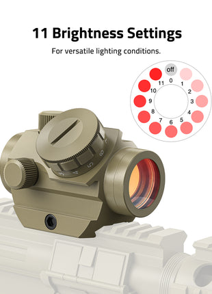 The Red Dot Sight With 11 Brightness Settings