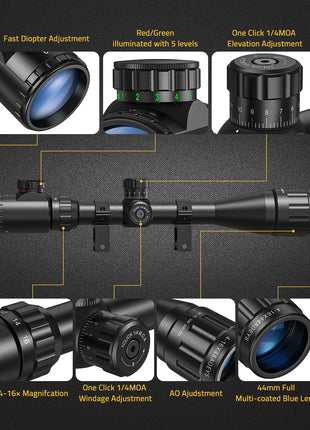 The rifle scope elevation adjustment
