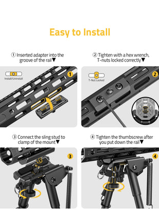 The bipod easy to install