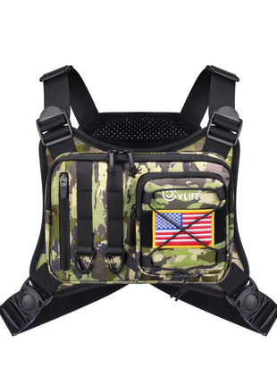 CVLIFE borsa pettorale da esterno, borsa da running con gilet regolabile