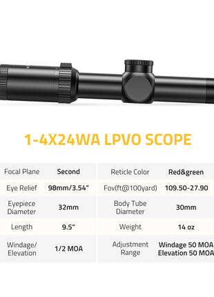 1-4X24E Riflescope Tactical Scopes