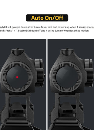 The red dot sight with auto On/Off