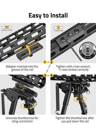 The bipod easy to install