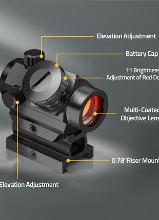 The adjustment of the red dot sight scope