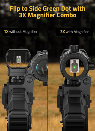 Flip to Side Green Dot with 3X Magnifier Combo