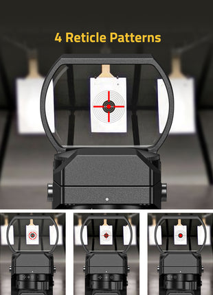 The red dot sight with 4 reticle patterns