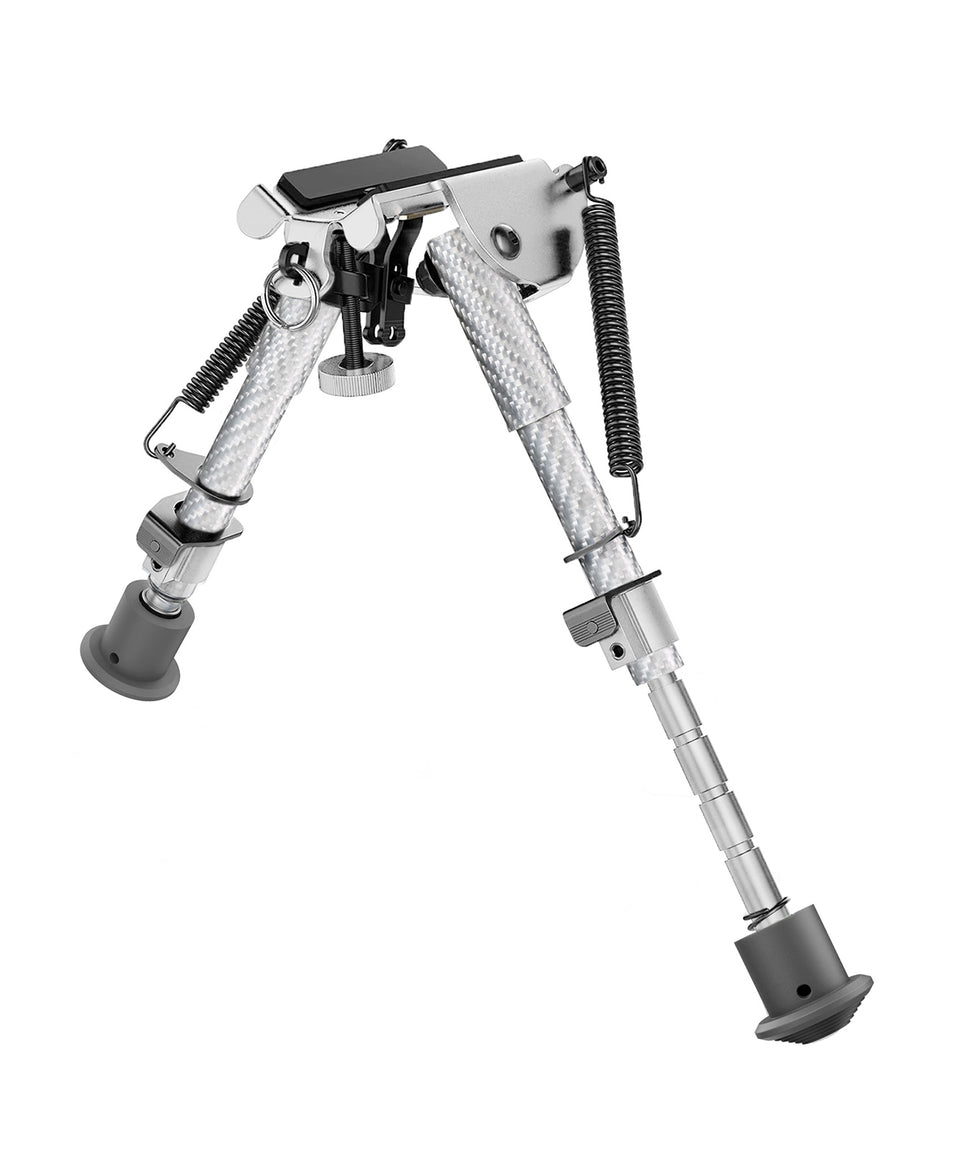 Cvlife 69 Inches Carbon Fiber Silver Bipod Picatinny Bipod with Adapt