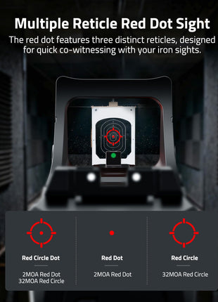 multiple reticle - CVLIFE BearSwift M06 Solar Red Dot Sight for PDP 2.0