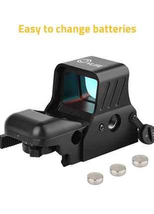 The red dot sight easy to change batteries