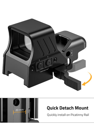 The red dot sight with quick detach mount