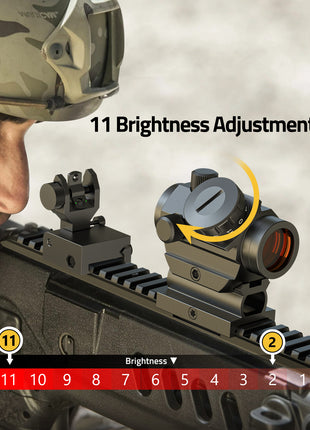 Red Dot Sight with 11 Brightness Adjustment
