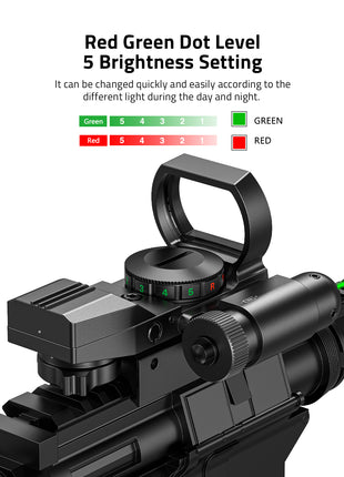 The Red Dot Sight with 5 Brightness Setting