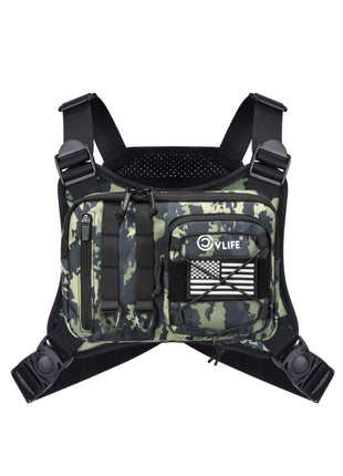 CVLIFE borsa pettorale da esterno, borsa da running con gilet regolabile