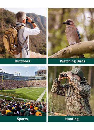 The binoculars is suitable for hunting,outdoors,watching birds and shooting