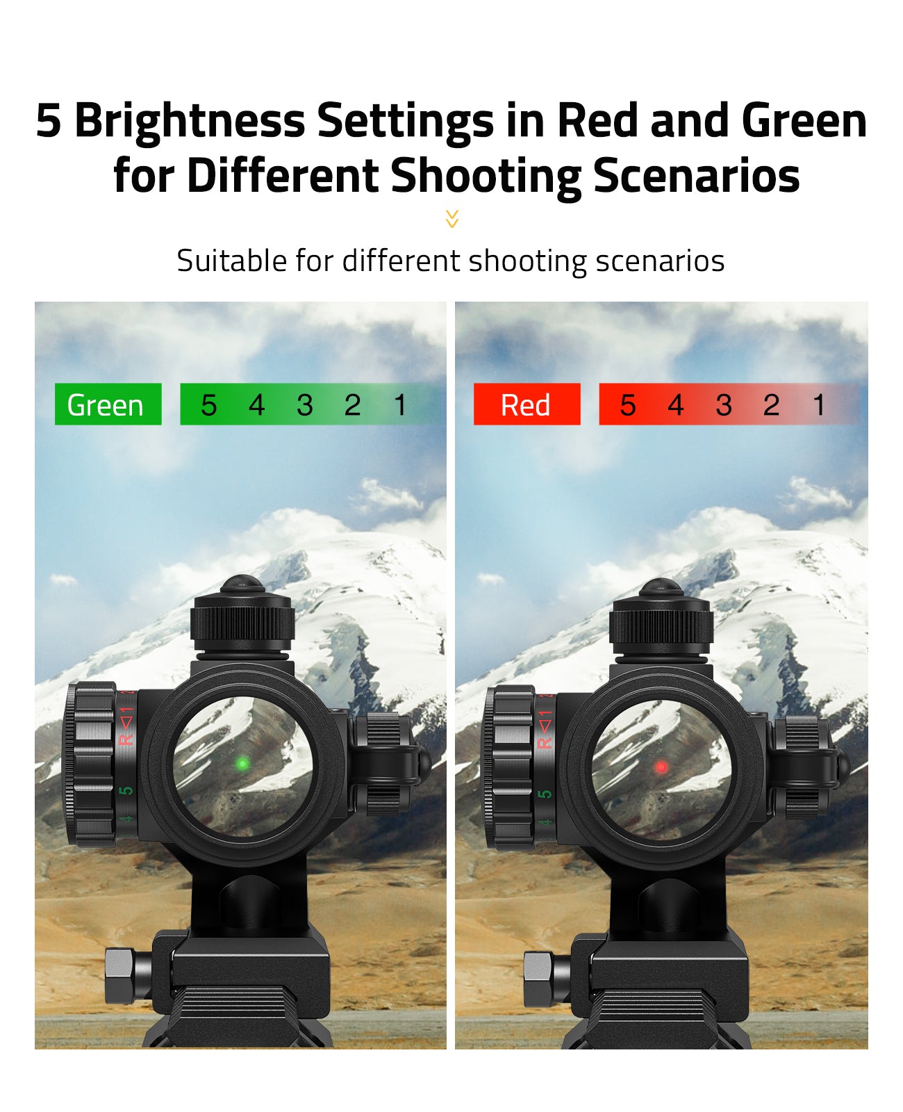 CVLIFE FoxSpook Tactical Gun Red Dot Sight Red Green Dot Scope Dot Sig