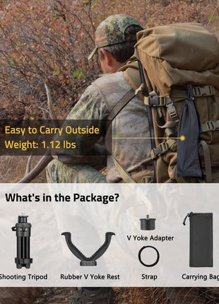 The tripod easy to carry outside