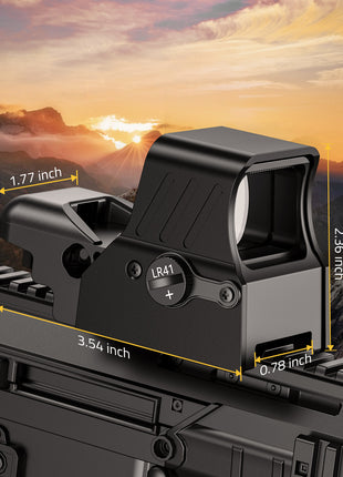 The size of red dot sight