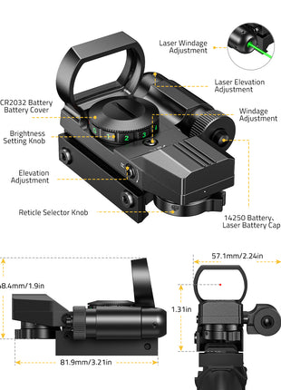 The structure diagram of the red dot sight