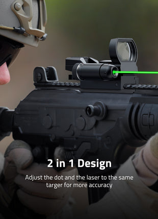 4 Reticle Red Dot Optics with Green Laser