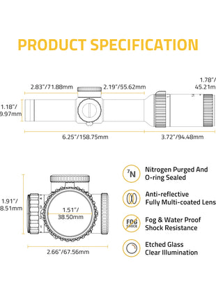 Rifle scopes specification