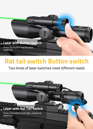 The Rifle Scope With Rat tail Switch Button Switch