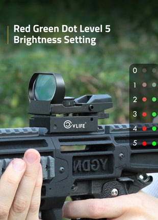 The Red Dot Sight with 5 Level Brightness Setting