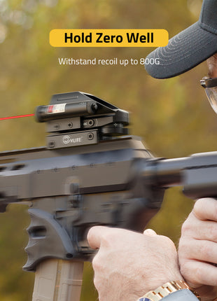 The red dot sight hold zero is well