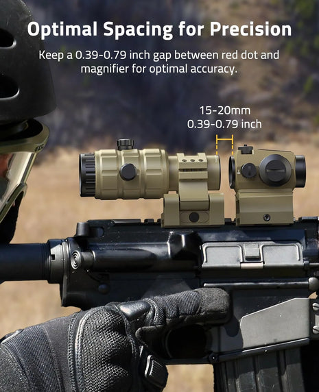 CVLIFE EagleFeather S04 Red Dot Sight & 3X Magnifier Combo