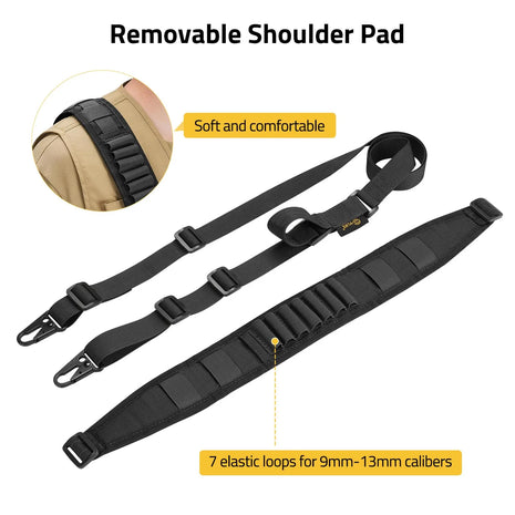 CVLIFE Two Point Sling Quick Adjust Rifle Sling 2-Pack Gun Swivels