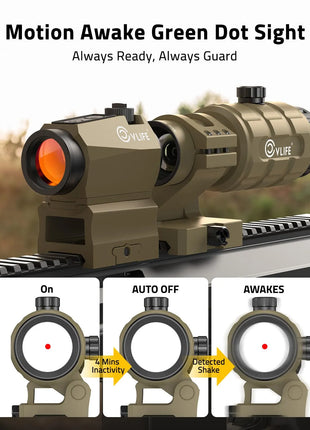 CVLIFE EagleFeather S04 Red Dot Sight & 3X Magnifier Combo