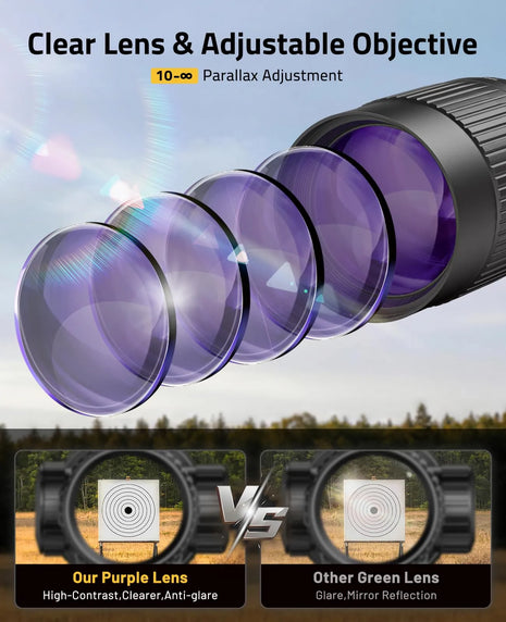 CVLIFE BearMight HD 3-9x40 AO Rifle Scope for Hunting